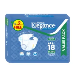 PAÑALES PARA ADULTOS DE LA MARCA Sanita Elegance TALLA L 18 unidades
