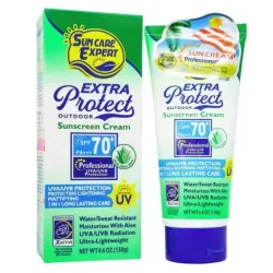 PROTECTOR SOLAR de la marca "Sun Care Expert Extra Protect Outdoor Sunscreen Cream" con SPF 70+