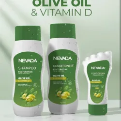 Set 3 piezas Nevada ( Champú, acondicionador y crema para los pies de aceite de oliva ) 