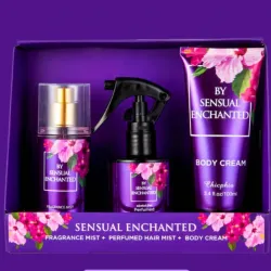 Set de cuidado corporal de la marca "Sensual Enchanted". 