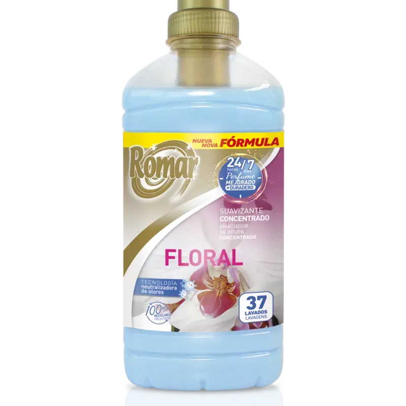 Suavizante de ropa concentrado Romar Floral.