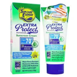 PROTECTOR SOLAR de la marca "Sun Care Expert Extra Protect Outdoor Sunscreen Cream" con SPF 70+ y PA+++