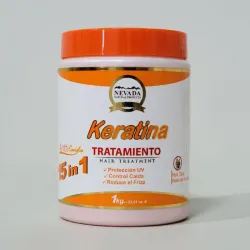 Tratamiento capilar de keratina de la marca Nevada Natural Products.