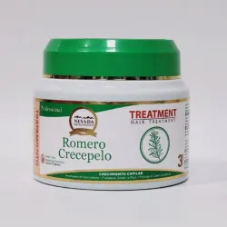 Tratamiento capilar llamado "Romero Crecepelo" de la marca Nevada Natural Products. 