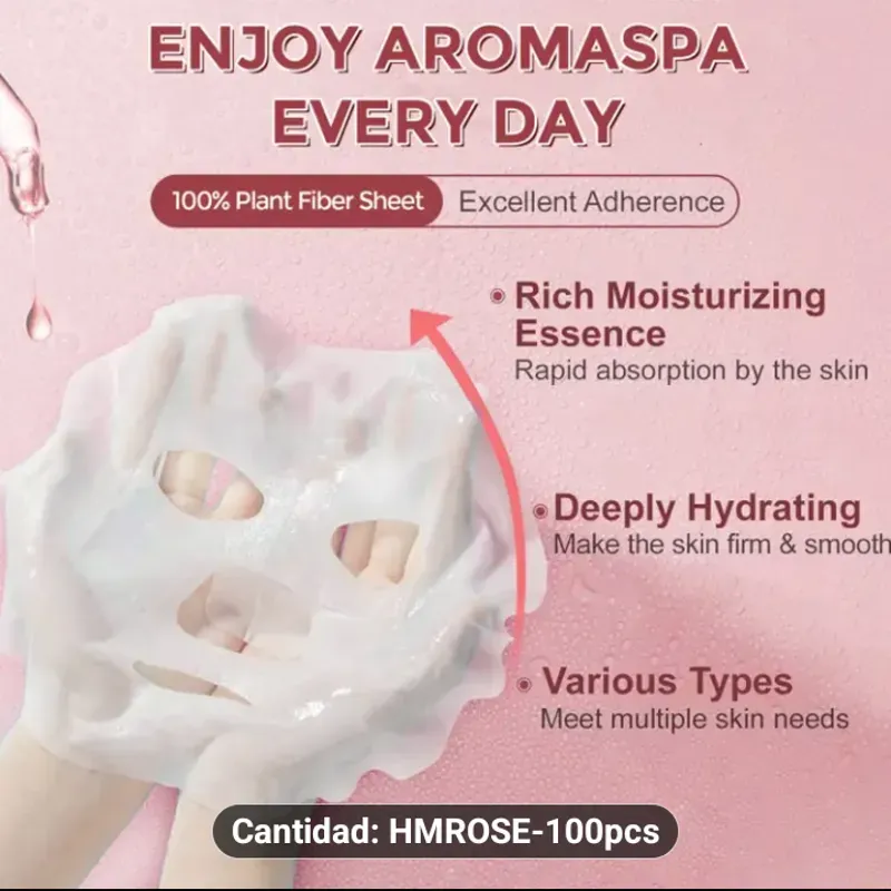 MASCARILLA DE ÁCIDO HIALURÓNICO Y EXTRACTO DE ROSAS