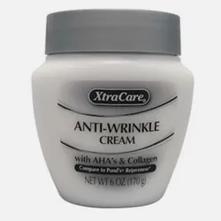 Crema facial con ácido glicólico y colágeno.