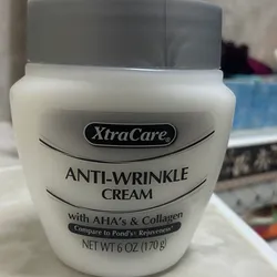 Crema facial con ácido glicólico y colágeno.