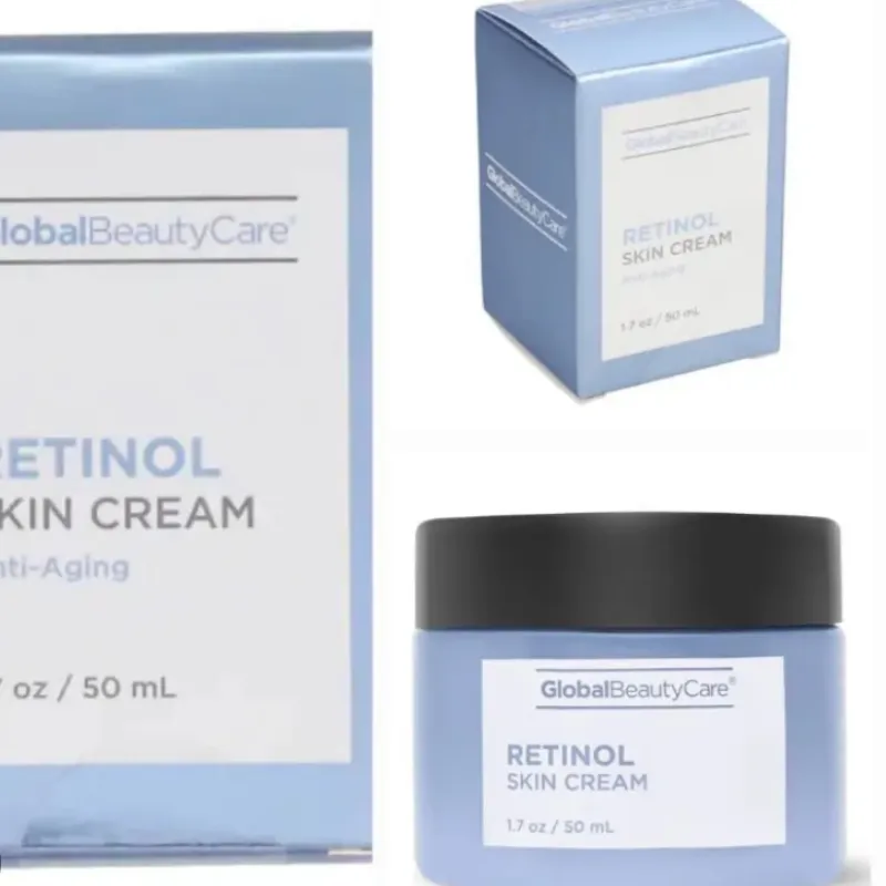 Crema facial con retinol. 