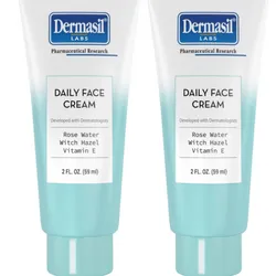 Crema facial de día con agua de rosas. 