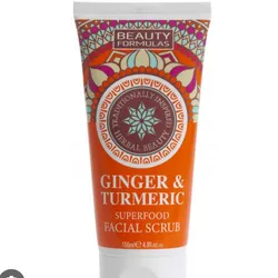 Exfoliante facial con jengibre. 