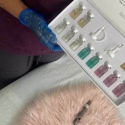 Microneedling facial.