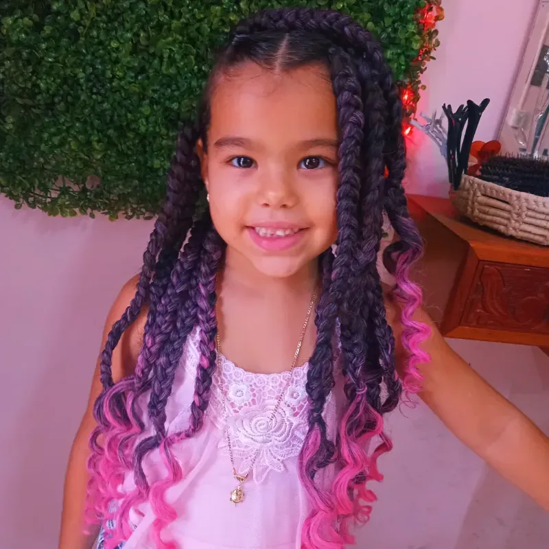 Box Braids para niñas con cabello sintetico