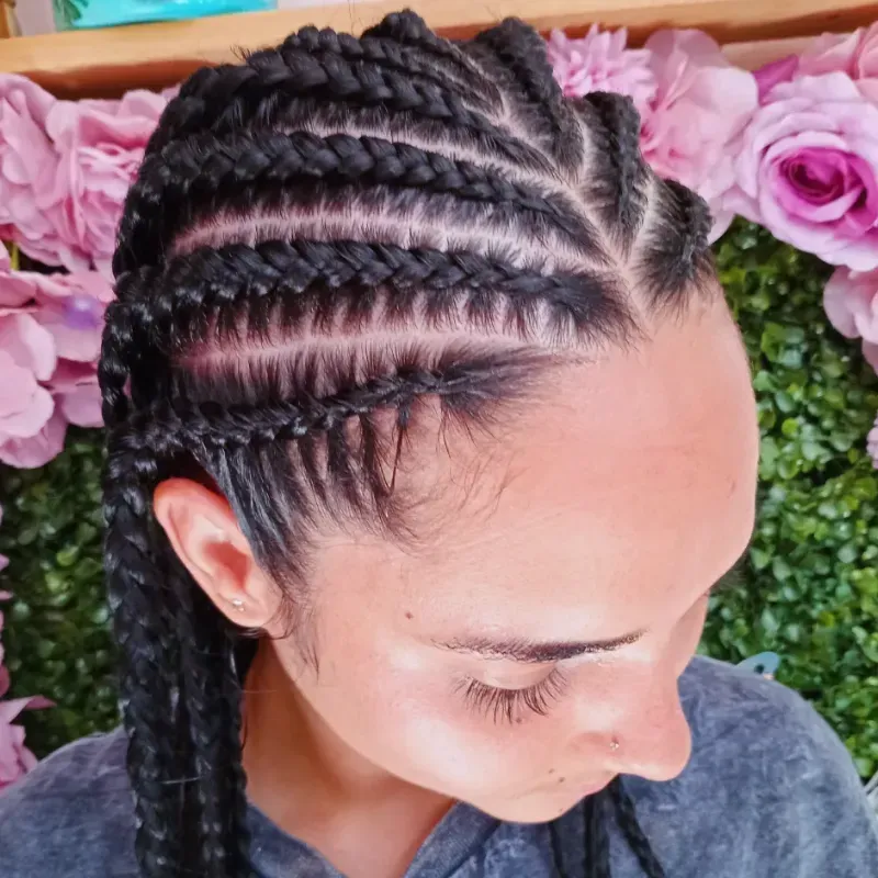 Fulani Braids con cabello natural