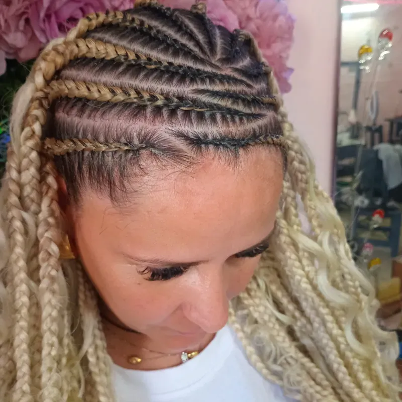 Fulani Braids con rizos