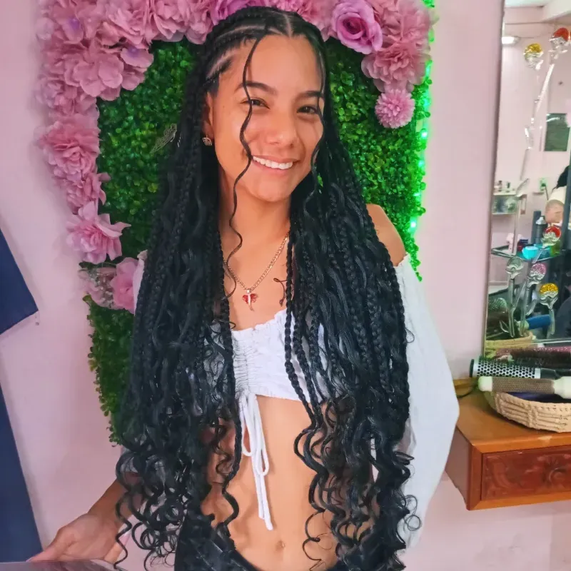 Fulani Braids con rizos