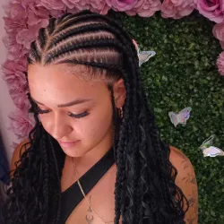 Fulani Braids con rizos