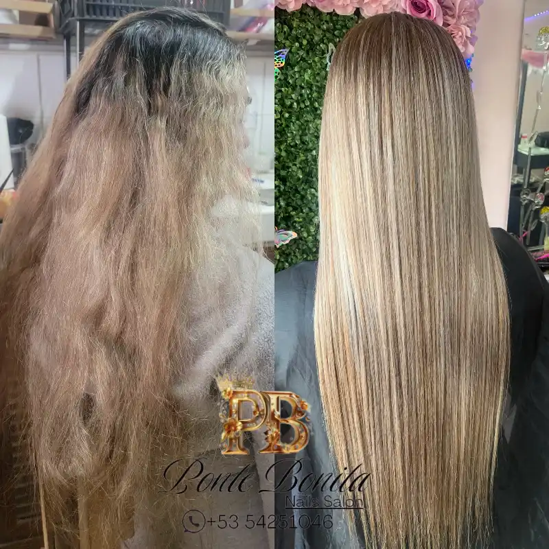 Planchado de cabello largo