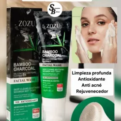 Limpiador Facial de Bambú con carbón activado y Baba de caracol