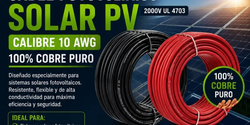 Cable Fotovoltaico Calibre 10 awg