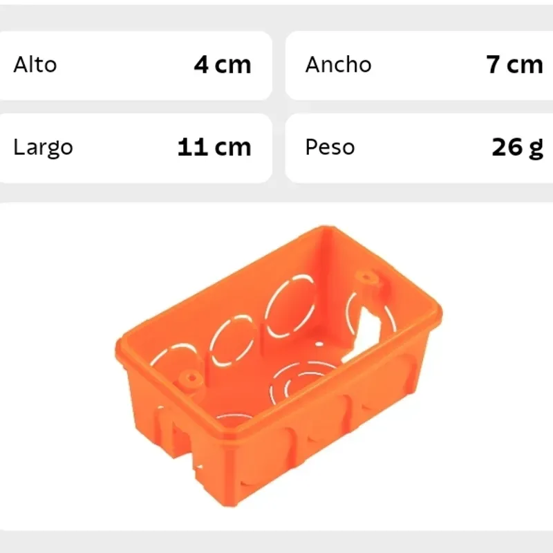 Caja de empotrar 4X2 rectangular
