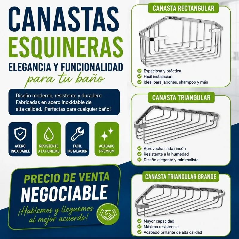 Jabonera Esquinera Cromada