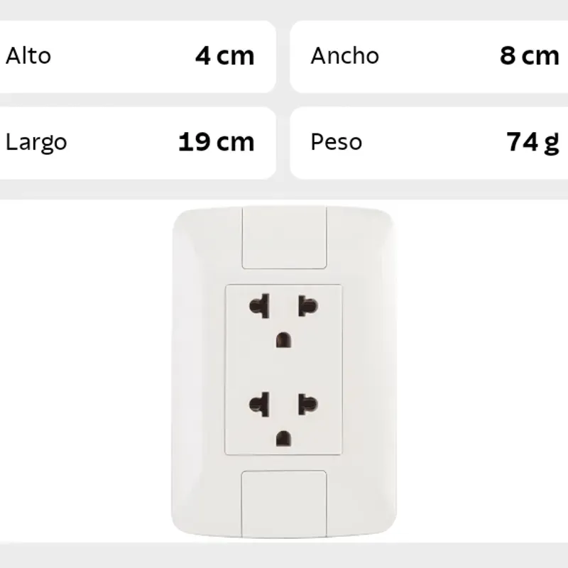 Tomacorriente Tramontina Aria 15 A - 16 A 250 V Blanco