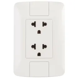 Tomacorriente Tramontina Aria 15 A - 16 A 250 V Blanco