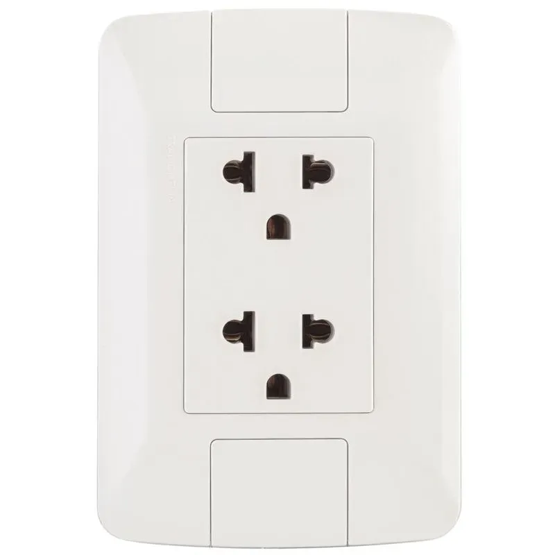 Tomacorriente Tramontina Aria 15 A - 16 A 250 V Blanco