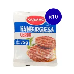 Hamburguesas de Cerdo 75gr (Pack x10)