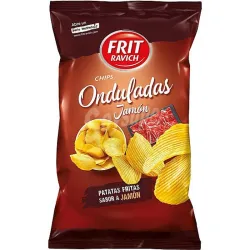 Papas Onduladas Jamón Frit