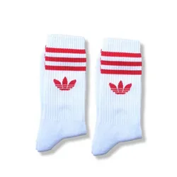 Medias Adidas blancas y rojas 
