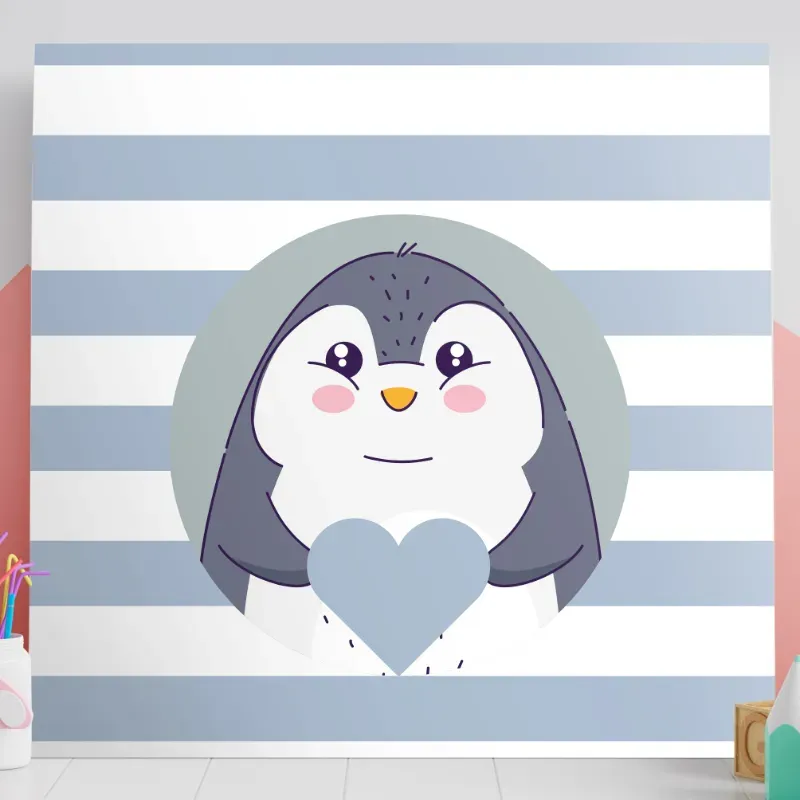 Cuadro para bebés Corazón de pingüino de dibujos animados bebé