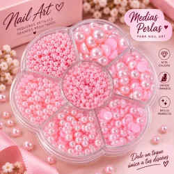 Decoracion Medias Perlas Rosada(Estuche en forma de Flor)