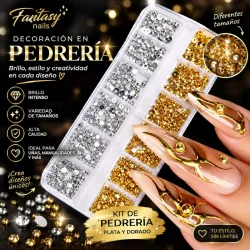 Decoración Medias Perlas Doradas y Plateadas Casillero