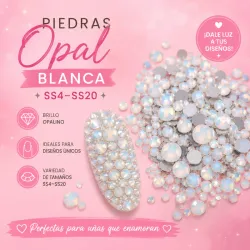 Decoración Piedras Opal Blancas