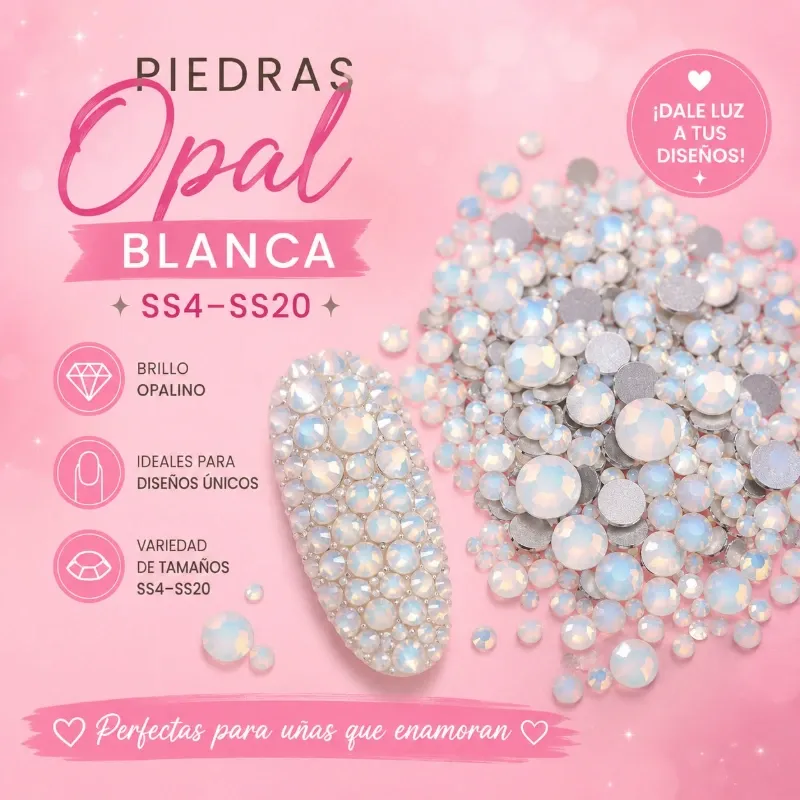 Decoración Piedras Opal Blancas
