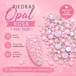 Decoración Piedras Opal Rosadas