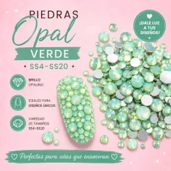Decoración Piedras Opal Verdes