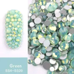 Decoración Piedras Opal Verdes