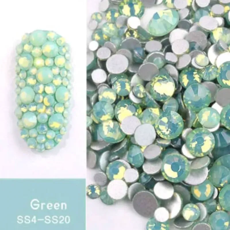 Decoración Piedras Opal Verdes