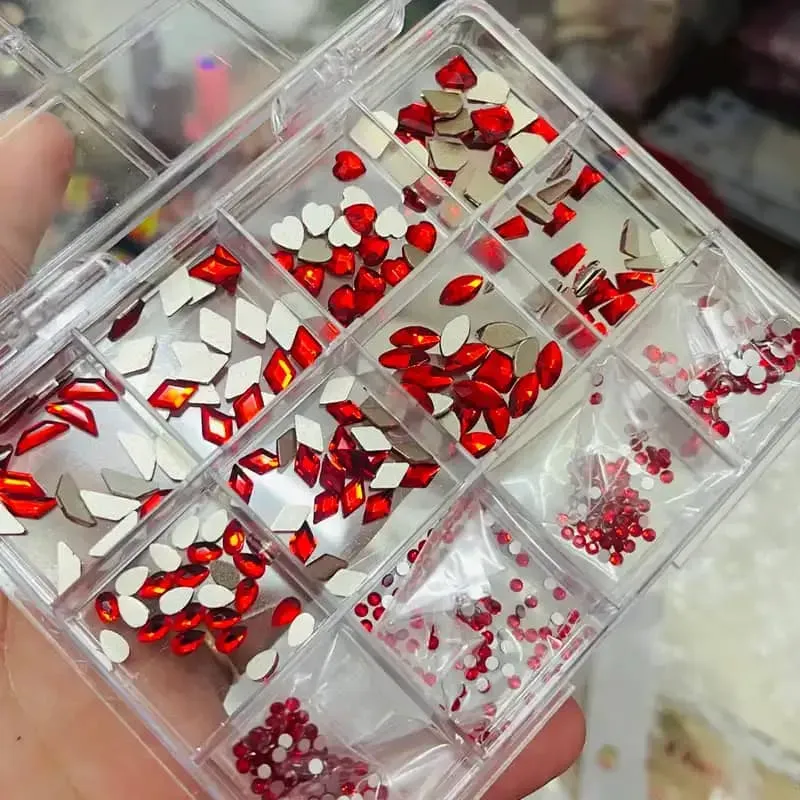 Decoración Piedras Rojas Caja