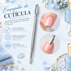 Empujador de cutícula (plateado)