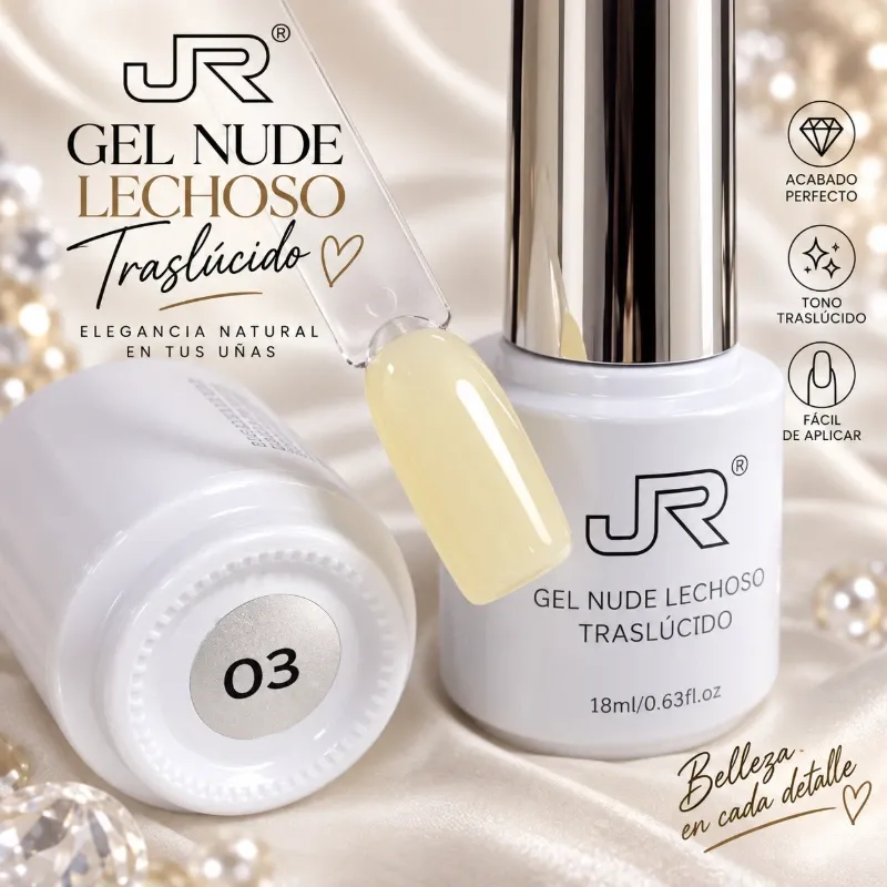 Esmalte Gel Nude Lechoso JR #3