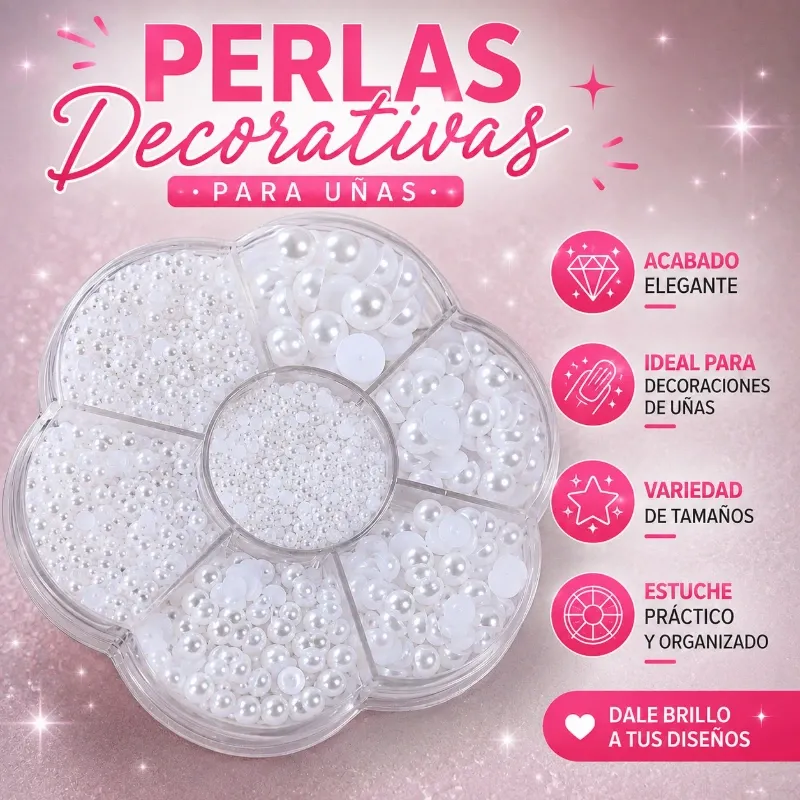 Estuche de Medias Perlas Blancas