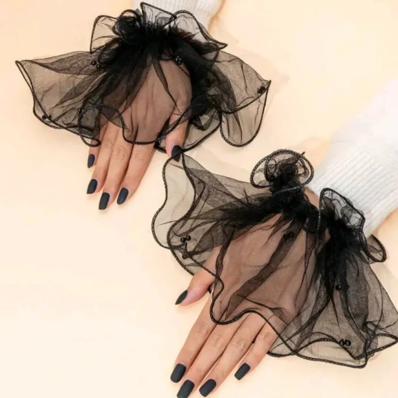 Guantes de malla negros