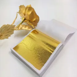 Decoración papel hoja de oro 