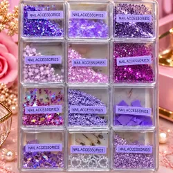 Piedras Nail Accesorio Morado