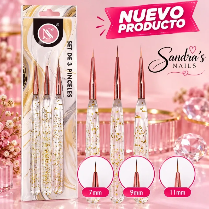 Pincel liner (Set de 3)