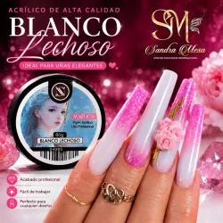 Polvo Acrílico Blanco Lechoso STUDIO NAILS