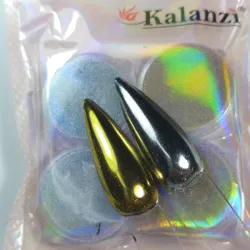 Set Efecto Espejo Dorado y Plateado (4 piezas)